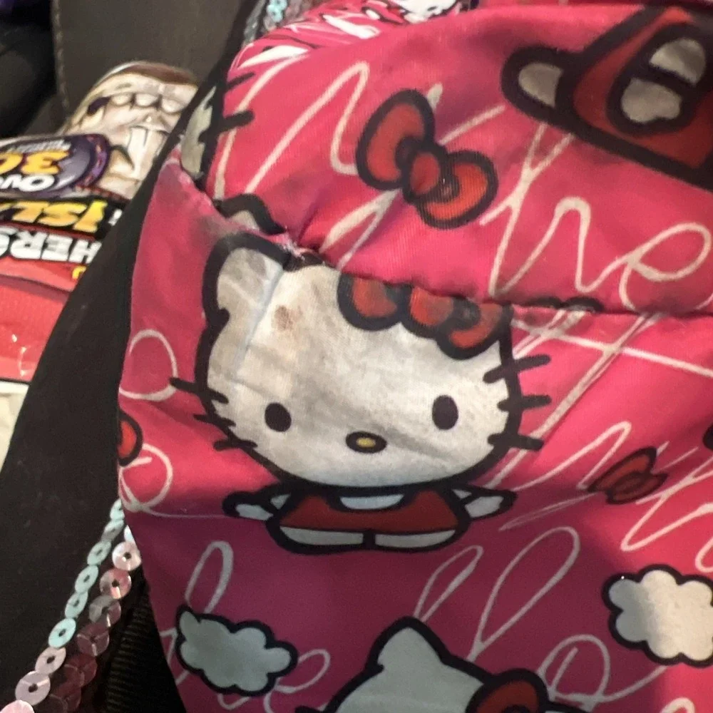 Hello‎ Kitty Pink Backpack School Travel Bag Preowned